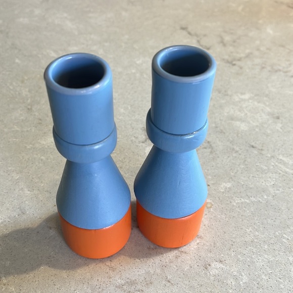 Wooden candlestick holders - Picture 2 of 3